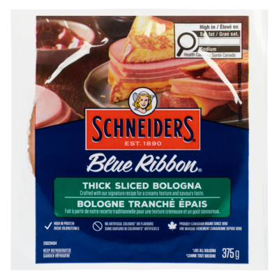 Schneiders Blue Ribbon Thick Sliced Bologna 375 g, $2.40/100g