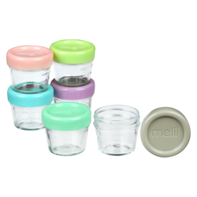 Melii Glass Food Storage Containers 118 Ml 6 ea, $2.67/1ea