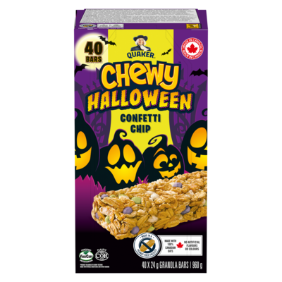 Quaker Chewy Granola Bars, Halloween Confettis, 40-Count 960 g, $2.39/100g