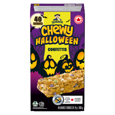 Quaker Barres granola moelleuses confettis d'Halloween, paquet de 40 960 g, 1,56 $/100g