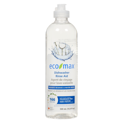 Eco-Max Agent de rinçage pour lave-vaisselle 500 ml, 1,00 $/100ml