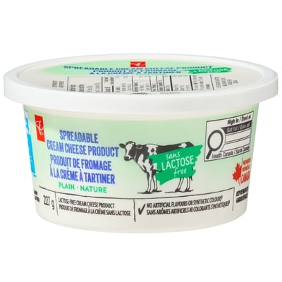 le Choix du Président Produit de fromage à la crème à tartiner nature sans lactose 227 g, 1,89 $/100g