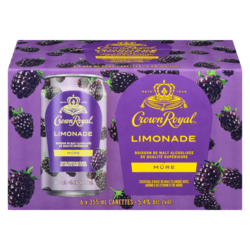 Crown Royal Boisson de malt alcoolisée de qualité supérieure limonade mûre (Pièce d’identité requise au moment du ramassage) 6x355.0 ml, 0,77 $/100ml