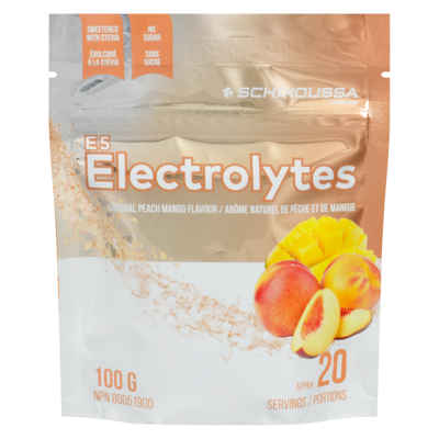 Schinoussa E5 Electrolytes Natural Peach Mango Flavour 100 g, $25.99/100g