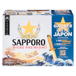 Sapporo Bière premium, paquet de 12 (Pièce d’identité requise au moment du ramassage) 12x355.0 ml, 0,61 $/100ml