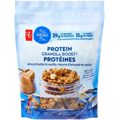 PC Blue Menu Almond Butter and Vanilla Protein Granola Boost Cereal 300 g, $1.50/100g