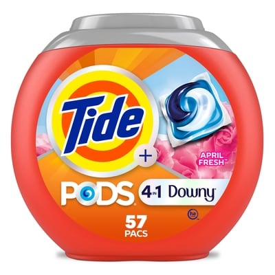 Tide PODS Detergent with a touch of, 57 Ct 57 ea, $0.54/1ea