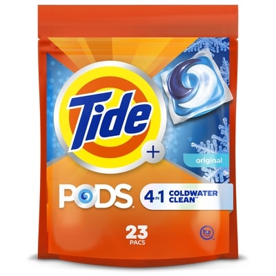 Tide PODS Coldwater Laundry Detergent soap, Original Scent, 4-in-1 Detergent 23 ea, $0.65/1ea