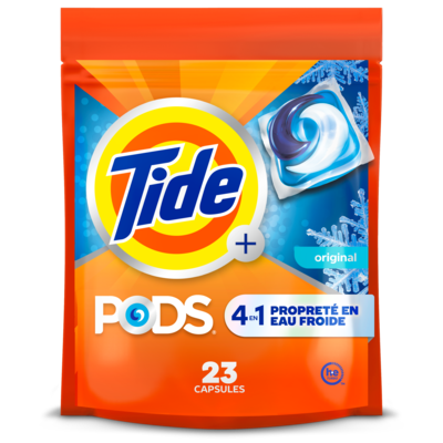 Tide Capsules de détergent à lessive PODS Eau froide, parfum Original, détergent 4 en 1 23 ea, 0,65 $/1ch