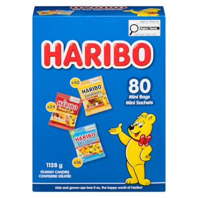 Haribo Gummy Candies 1128 g, $1.68/100g
