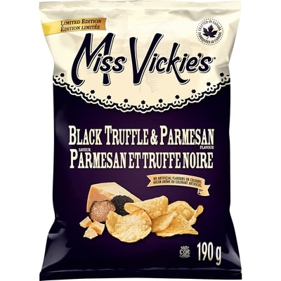 Miss Vickies Black Truffle & Parmesan Kettle Cooked Potato Chips 190 g, $2.89/100g