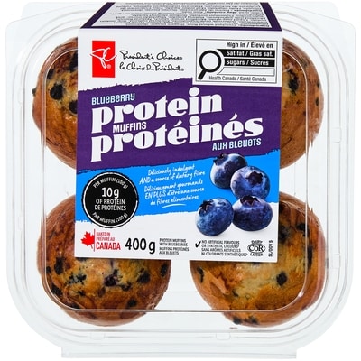 President's Choice Blueberry Protein Muffins 360 g, $1.67/100g