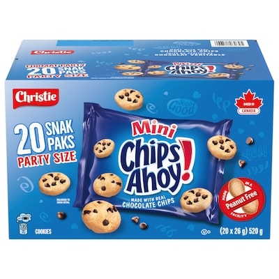 Christie Chips Ahoy! Minis Chocolate Chip Cookies, 20 Packs 20x26.0 g, $2.50/100g