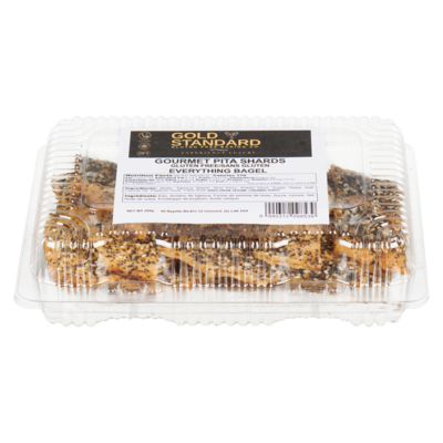Gold Standard Gourmet Pita Shards Everything Bagel 200 g, $6.50/100g