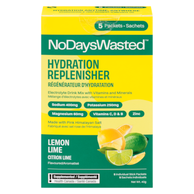 No Days Wasted Hydration Replenisher Lemon Lime Flavoured 40 g, $29.98/100g