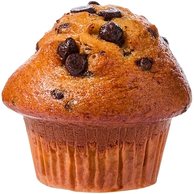 Muffins protéinés aux bananes et aux brisures de chocolat
