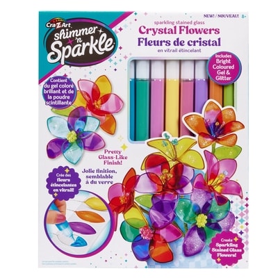 Cra-z-art Shimmer 'n Sparkle Sparkling Stained Glass Crystal Flowers 1 ea, $13.00/1ea