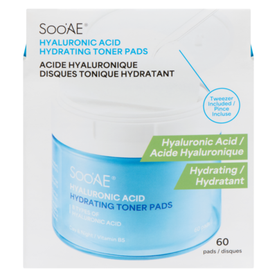 SOO'AE Hyaluronic Acid Hydrating Toner Pads 60 ea, $0.25/1ea