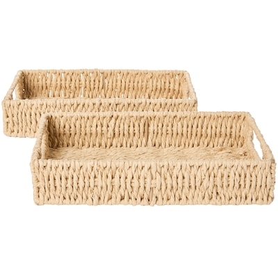 Life at Home Ensemble de 2 plateaux en corde de papier 2 ea, 7,50 $/1ch
