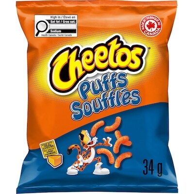 Frito-Lay Grignotines à saveur de fromage Soufflés Fromage 34 g, 5,26 $/100g