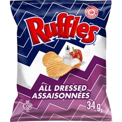 Ruffles All Dressed Potato Chips 34 g, $4.38/100g