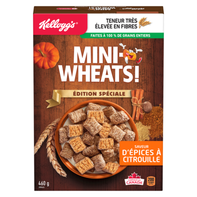 Kellogg’s Céréales saveur d’épices à citrouille édition spéciale 460 g, 0,87 $/100g