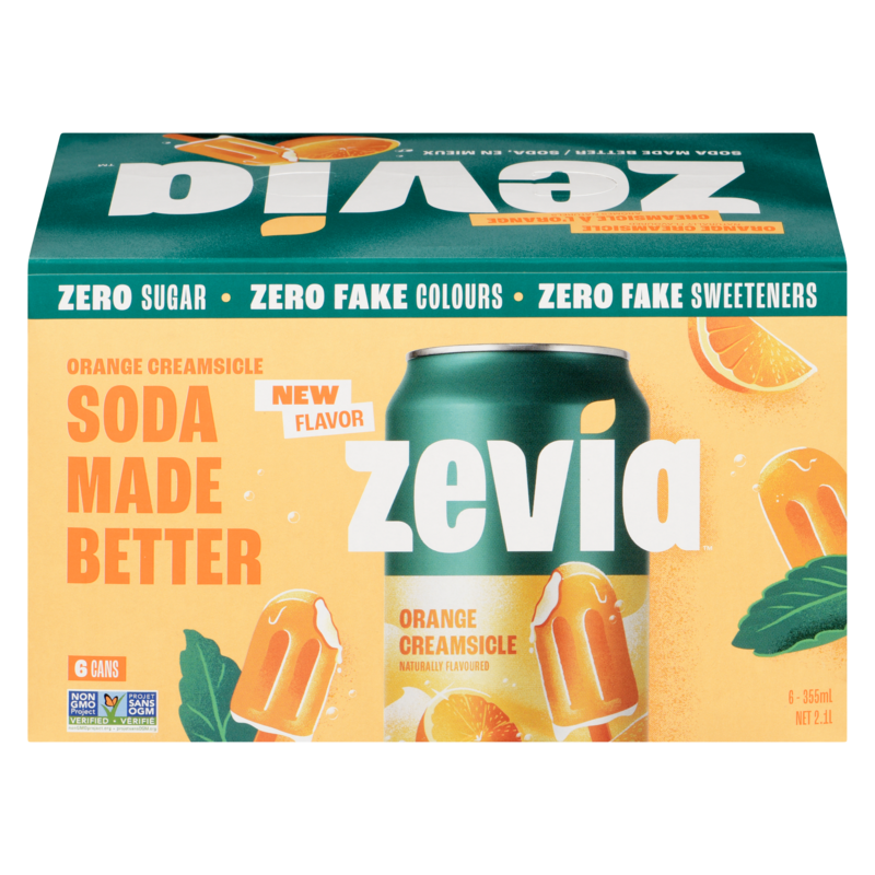 オレンジレモン/ 1015 Zevia Soda Orange Creamsicle - 6x355.0 ml | Real Canadian Superstore