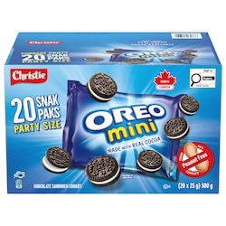 OREO Minis Chocolate Sandwich Cookies, 20 Snack Packs