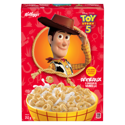 Kellogg’s Céréales anneaux à saveur de vanille 252 g, 3,57 $/100g