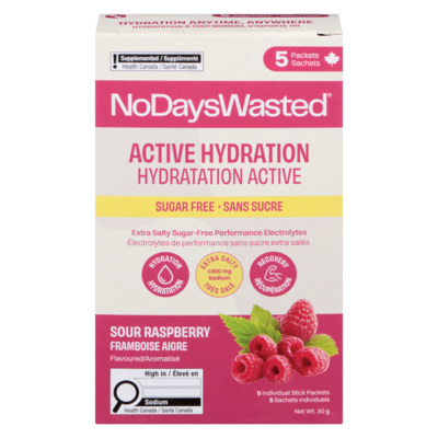 No Days Wasted Hydration Replenisher Sugar Free Sour Raspberry Flavoured 30 g, $39.97/100g