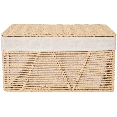 null Paper Rope Rectangular Basket with Lid 1 ea, $25.00/1ea