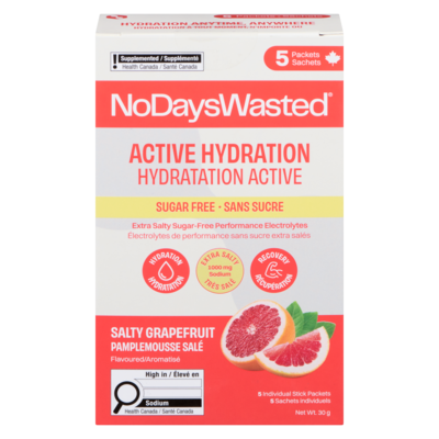 No Days Wasted Hydration Replenisher Sugar Free Salty Grapefruit Flavoured 30 g, $39.97/100g
