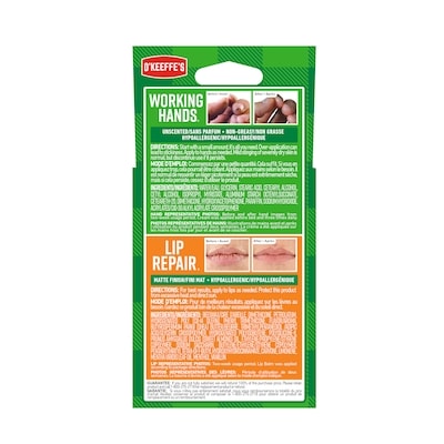 Kit avec Crème pour les Mains de Working Hands & Baume à Lèvres Menthe Verte Forestière