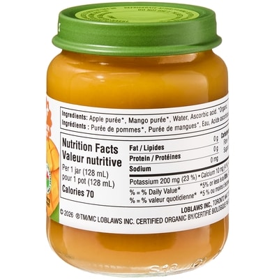 Purée pour bébé Biologique aux pommes et mangues
