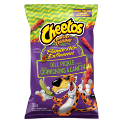 Cheetos Crunchy Chips, Flamin' Hot Dill Pickle 268 g, $1.31/100g
