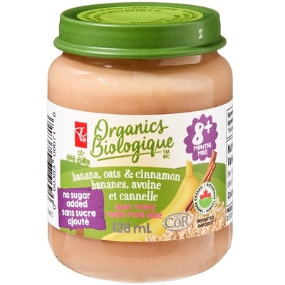 PC Organics Organics Banana, Oats, and Cinnamon Baby Puree 128 ml, $1.56/100ml