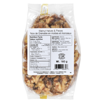 Johnvince Foods Walnut Halves and Pieces 160 g, $2.19/100g
