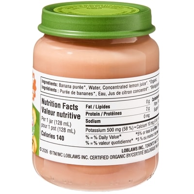 Purée pour bébé Biologique aux bananes