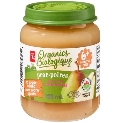 PC Biologique Purée pour bébé Biologique aux poires 128 ml, 1,56 $/100ml