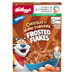 Kellogg’s Céréales chocolat et beurre d'arachide 349 g, 1,43 $/100g
