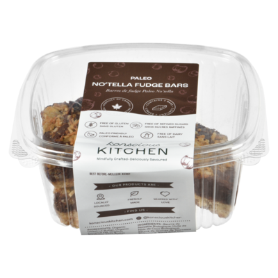 Konscious Kitchen Paleo No'tella Fudge Bars 225 g, $6.22/100g