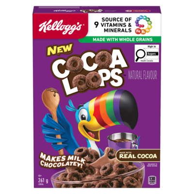 Kelloggs Cereal 261 g, $2.22/100g