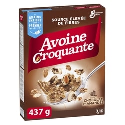 General Mills Avoine Croquante Saveur de chocolat et amandes Céréales 437 g, 1,32 $/100g