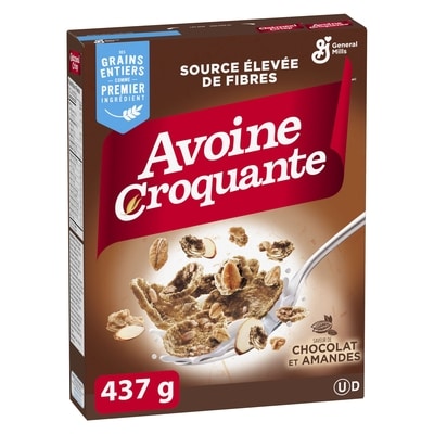 General Mills Avoine Croquante Saveur de chocolat et amandes Céréales 437 g, 1,37 $/100g