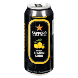 Sapporo Premium Vodka Beverage Vodka Lemon Sour (ID required at pick-up) 473 ml, $0.86/100ml