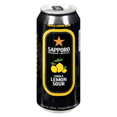 Sapporo Premium Vodka Beverage Vodka Lemon Sour (ID required at pick-up) 473 ml, $0.86/100ml