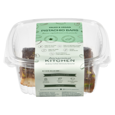 Konscious Kitchen Paleo & Vegan Pistachio Bars 210 g, $6.66/100g