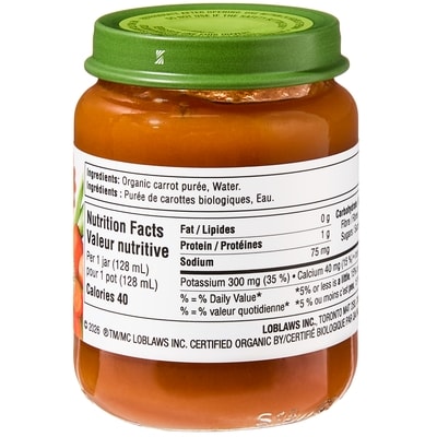 Purée pour bébé Biologique aux carottes