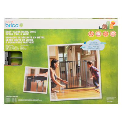 Brica Barrière de sécurité en métal ultra haute et large à fermeture pratique 6-24 mois 1 ea, 109,99 $/1ch