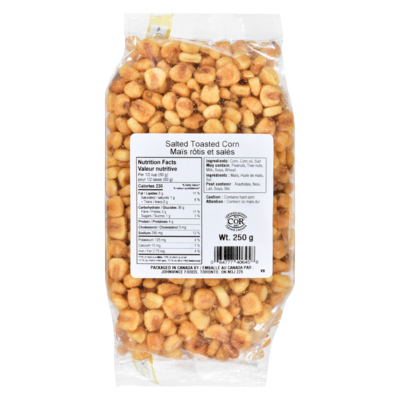 Johnvince Foods Maïs rôtis et salés 250 g, 1,20 $/100g